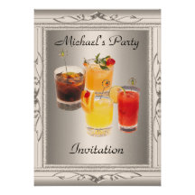 Men's Birthday  Party  Invitation