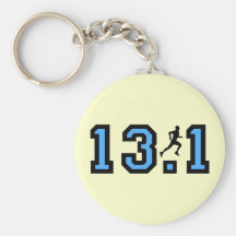Mens half marathon key chain