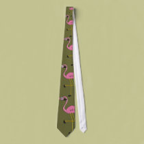 Men's Pink Flamingo Tie ties