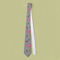 Men's Pink Flamingo Tie ties