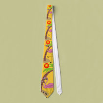 Men's Pink Flamingo's and Palm Trees Tie ties