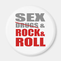 Mens Womens SEXDRUGS & ROCK ROLL Fridge Magnets