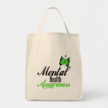 Mental Health Awareness Butterfly Tote Bags