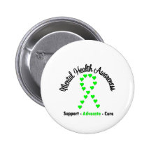 Mental Health Awareness Heart Ribbon Pin