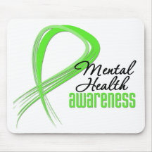 Mental Health Awareness Ribbon Mousepad