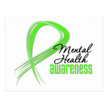 Mental Health Awareness Ribbon Post Card