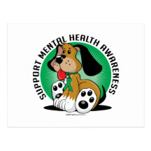 Mental Health Dog Post Cards