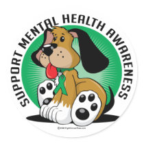 Mental Health Dog stickers
