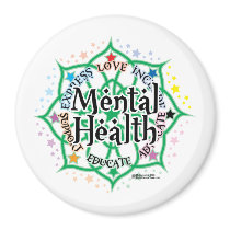 Mental Health Lotus Magnets