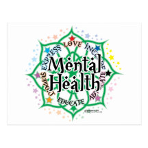 Mental Health Lotus Post Card