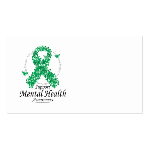 Mental Health Ribbon of Butterflies Business Card