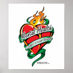 Mental Health Tattoo Heart Print
