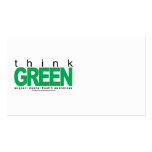 Mental Health Think Green Business Card Templates