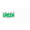 Mental Health Think Green business cards