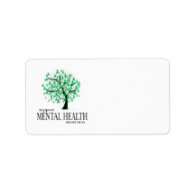 Mental Health Tree Personalized Address Label