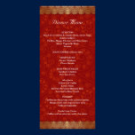 Menu indien doré de mariage de cadre de bord cartes publicitaires