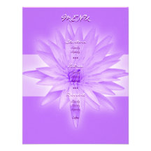 Menu templates - customizable pink lilly personalized invitation