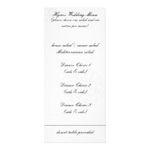Menus élégants de mariage de bouquet de fleur carte double customisable