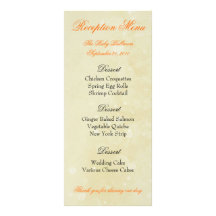Menus faits sur commande de réception - jaune enso modèle de carte double