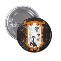 Meow - black cat - Halloween Buttons