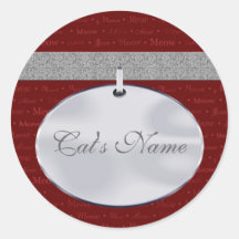 Meow Cat Collar Sticker