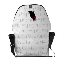 Meow Designer Black Cat Bag Courier Bags