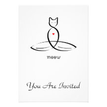 Meow - Fancy style text. Personalized Invitations