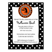 Meow Halloween Invitation Postcard