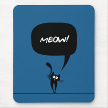 meow kitty blue 1 mousepad