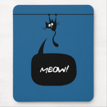 meow kitty blue 2 mousepad