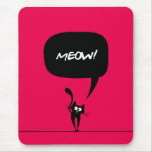 meow kitty pink 1 mousepad