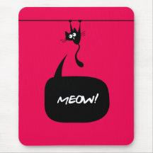 meow kitty pink 2 mousepad