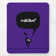 meow kitty purple 1 mousepad