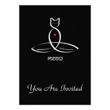 Meow - Sanskrit style text. Cards