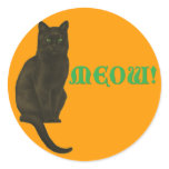 MEOW ROUND STICKER