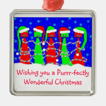 Meows Holiday Ornaments