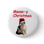 Meowy Christmas Buttons