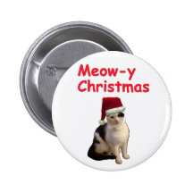 Meowy Christmas Buttons