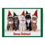 "Meowy Christmas!" Cats Greeting Card