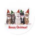 "Meowy Christmas!" Cats In Hats stickers