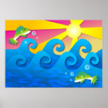 Mer onduleuse affiche