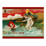 Mer vintage envoyée Valentine Carte Postale