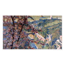 Merano Italy Vintage Italian Travel Poster Business Card Template