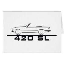 Mercedes 420 SL Type 107 Greeting Cards