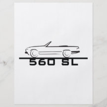 Mercedes 560 SL Type 107 Full Color Flyer