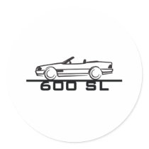 Mercedes 600 SL Type 129 Round Sticker
