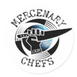 Mercenary colour globe stickers