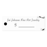 Merchandise Price Tags (Black & White Swirl) Business Card Templates
