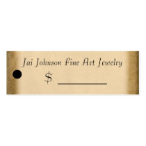 Merchandise Price Tags (Gold) Business Card Template