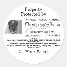 Merchant's Police and Detective Agency Stickers